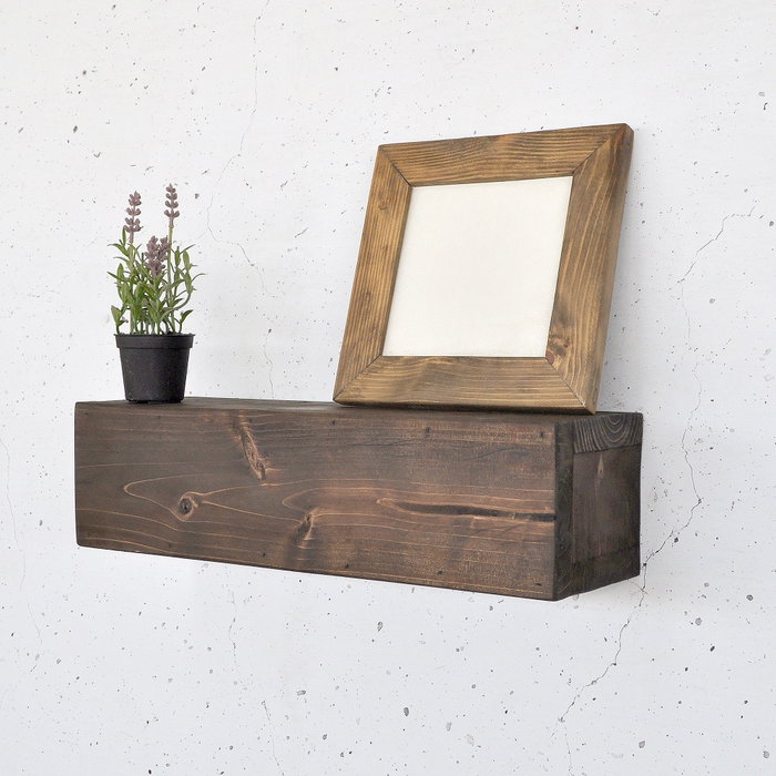 Hanah Home Raf300 Estantería de Pared de Madera Natural